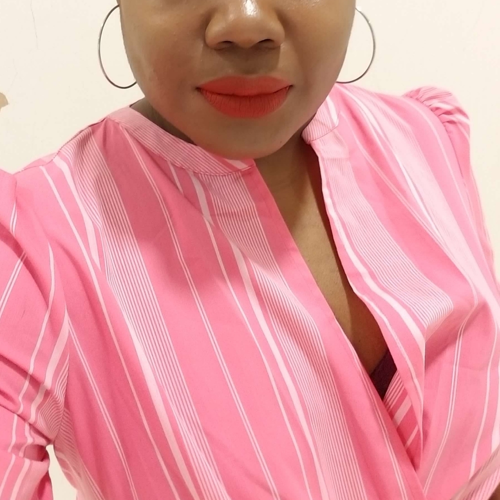 Pink wrap top-7th avenue design studio/ NY & Co - Picture 2 of 6